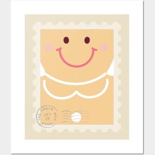 Cute Girl Gingerbread Stamp Posters and Art